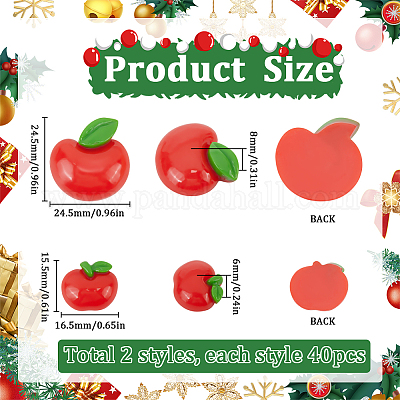 80 шт. 2 стиля День учителя смоляные декодированные кабошоны CRES-SC0002-86-1