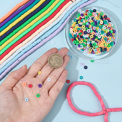 14 нитка 14 цвета бусины из полимерной глины ручной работы CLAY-PA0001-06-1