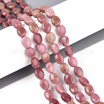 Природные родонит бисер нитей G-T142-18-1