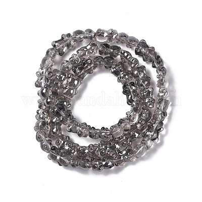 Стеклянные бусины с гальваническим покрытием  EGLA-L030-PL02-1