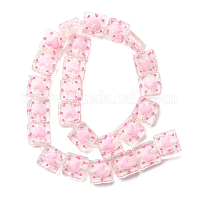 День святого Валентина нити эмалевых бусин ручной работы лэмпворк LAMP-A001-D04-1-1