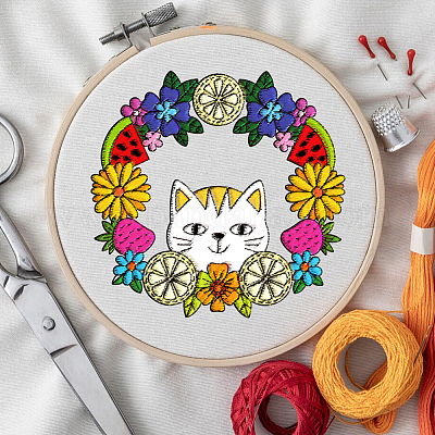 4 лист 11.6x8.2-дюймовых рисунков вышивки палочками и стежками DIY-WH0455-259-1