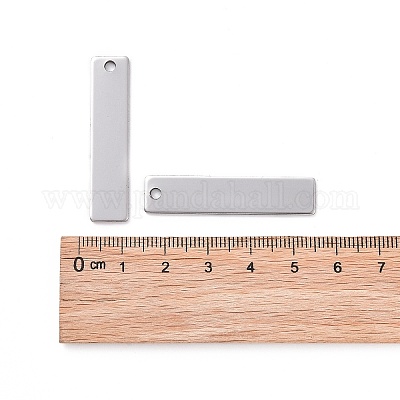 Устойчивые к потускнению 201 нержавеющая сталь прямоугольные штампованные пустые бирки подвески STAS-R064-15B-1