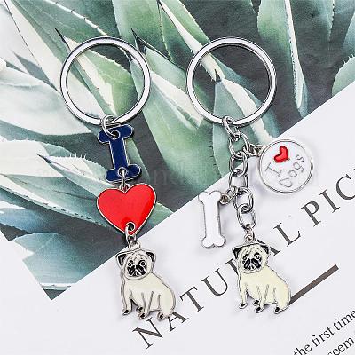 Wewaysmile 2 шт. брелок для ключей в виде собаки JX790A-1