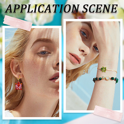 8шт 4 цвета бусины лэмпворк ручной работы LAMP-PA0001-08-1