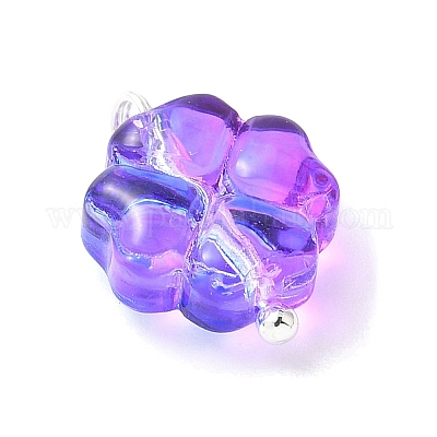 7 шт. 7 цвета прозрачные стеклянные подвески PALLOY-JF03518-03-1