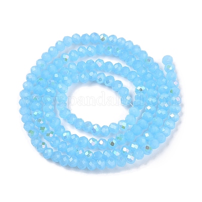 Стеклянные бусины с гальваническим покрытием  EGLA-A044-J2mm-L04-1