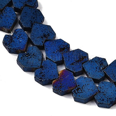 Гальванические бусины из натуральной лавы G-K388-04B-06-1