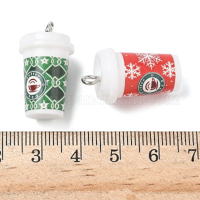 Подвески из непрозрачной смолы на рождественскую тематику RESI-I344-01P-1