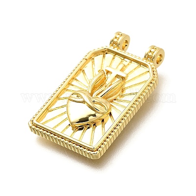 Подвески прямоугольника латуни KK-S508-03A-G-1