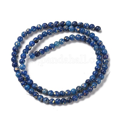 Собранные нити бусин из натурального доломита и синтетического опала&nbsp;G-Q017-G06-01D-1-1