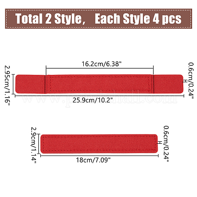 8 шт. 2 стиля прямоугольная основа для сумки из фетра&nbsp;DIY-WR0004-37A-1