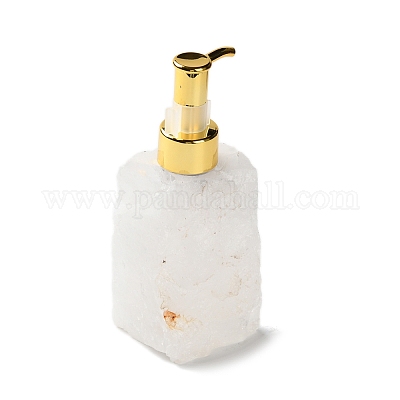 Бутылки с насосом и прессом из необработанного природного кварцевого кристалла G-B131-02C-1