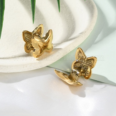 Серьги-кольца из нержавеющей стали 304 с ионным покрытием (IP) EJEW-C124-01B-G-1