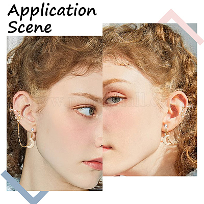 6 шт. фурнитура для ушей из латуни с микропаве из прозрачного кубического циркония KK-BBC0009-76-1