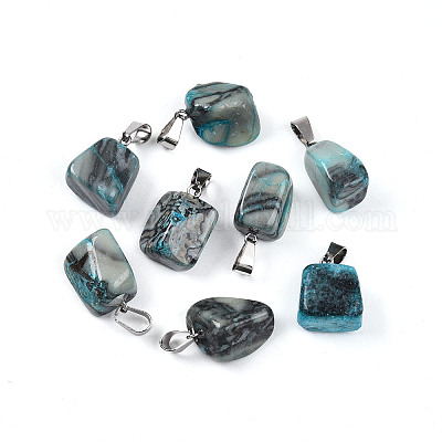 Подвески из натуральных окрашенных агатовых самородков G-Q996-27-01-1