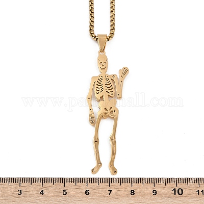 201 подвеска-скелет из нержавеющей стали NJEW-K283-08G-1