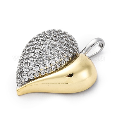 Латунные микро проложить кубического циркония подвески KK-S510-32GP-01-1