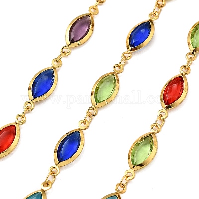 Латунные стеклянные цепи с конским глазом CHC-R001-03G-03-1