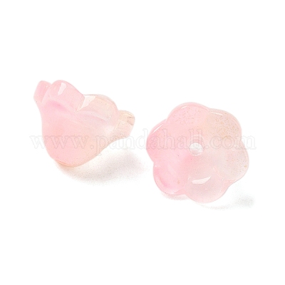 Прозрачные шапочки из стеклянных бусин GLAA-B028-01E-1