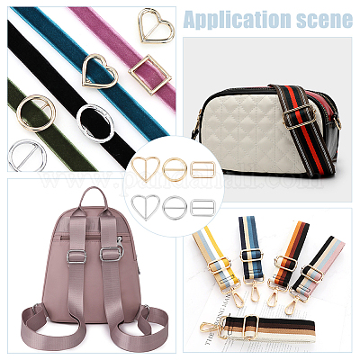 12 шт. 6-х стильные застежки-пряжки из сплава HEAR-WR0009-24-1