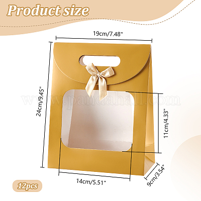 Прямоугольные бумажные подарочные пакеты ABAG-WH0048-07C-1