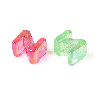 УФ-покрытие прозрачные акриловые европейские бусины OACR-M027-02Z-1