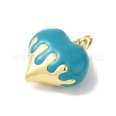 Подвески из латуни с эмалью в стойку KK-S366-05G-08-1