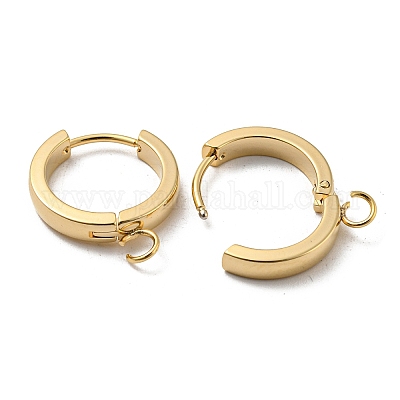 201 фурнитура для сережек-колец Huggie Hoop из нержавеющей стали STAS-A167-01N-G-1