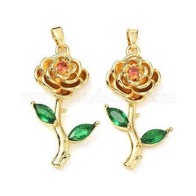 Латунные микро проложить кубического циркония подвески KK-G533-05G-1