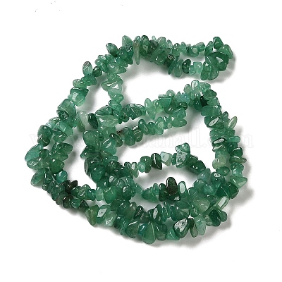 Естественный зеленый авантюрин бисер нитей G-A289-A01-01-1