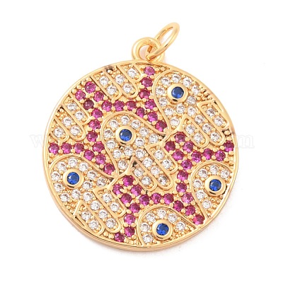 Кулоны из экологически чистой латуни с микропаве и кубическим цирконием KK-K268-34G-1