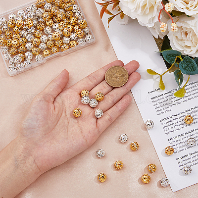 120 шт. 2-х цветные бусины из сплава со стразами RB-HY0001-05-1