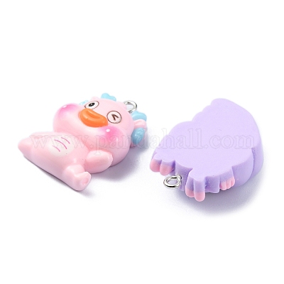 Мультяшные подвески из непрозрачной смолы RESI-C043-01P-1