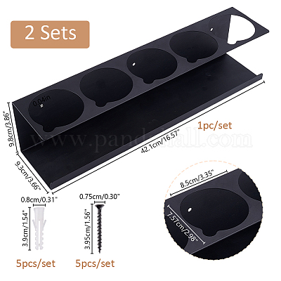 Настенный стеллаж для цилиндрических труб из цинкового сплава AJEW-WH0542-049-1