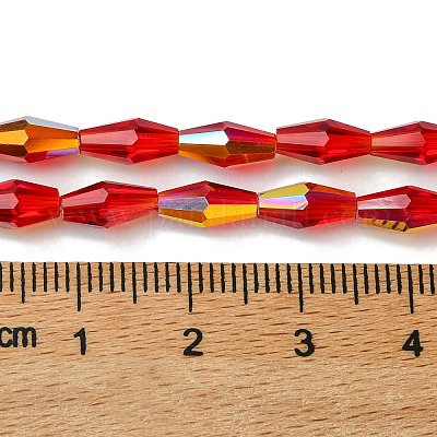 Прозрачные стеклянные бусины гальваническим пряди X1-GLAA-K064-05A-AB01-1