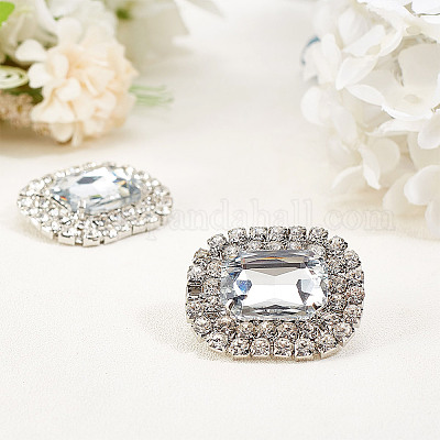 Украшения для обуви из сплава со стразами FIND-WH0126-417B-1