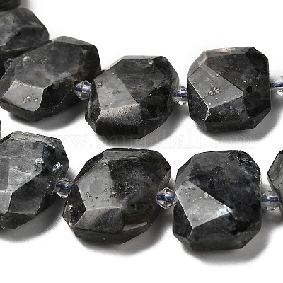 Натуральные нити бус из ларвикита G-H078-B06-01-1