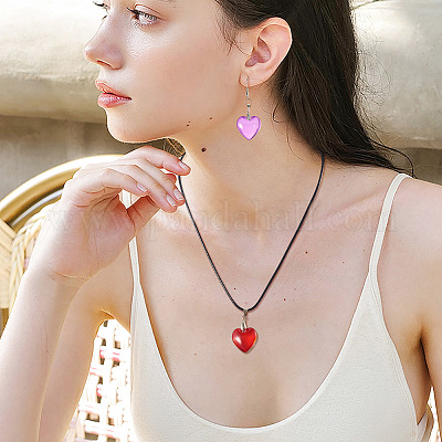 18 шт. подвески в виде сердечек из стекла 9 цветов GLAA-TA0003-29-1