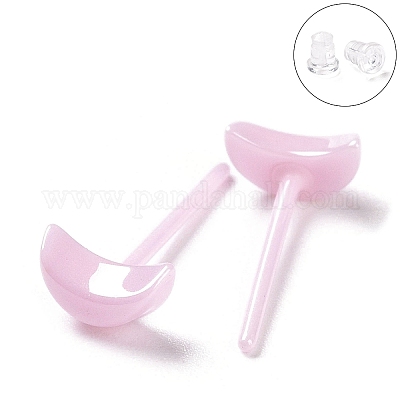 Гипоаллергенные серьги-гвоздики из биокерамики с цирконием и керамикой EJEW-Z023-10A-1