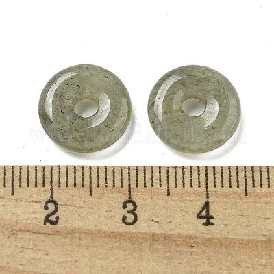 Подвески-пончики из натурального лабрадорита/диска пи G-G142-01L-1