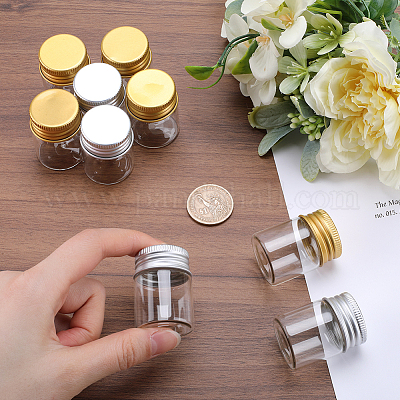 32 шт. 2-х цветные прозрачные стеклянные бутылки-контейнеры для бусин CON-SC0001-07A-1