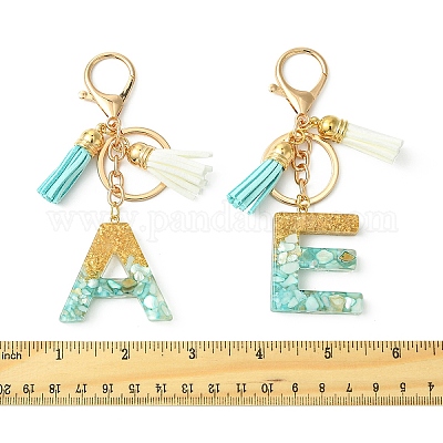 Подвесные брелки из прозрачной эпоксидной смолы KEYC-FS00022-03-1