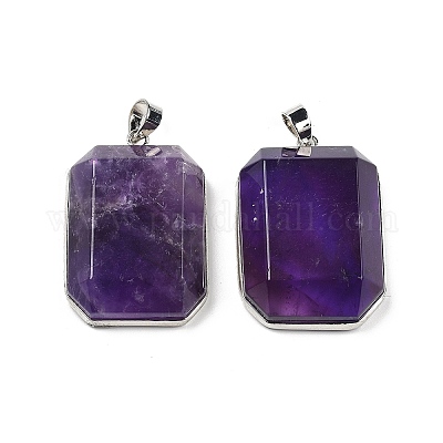 Подвески из натурального аметиста  G-B139-02P-06-1