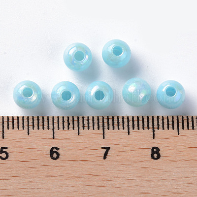 Непрозрачные акриловые бусины MACR-S370-D6mm-A07-1