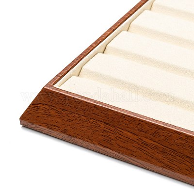 Прямоугольник деревянный поднос для ювелирных изделий с бриллиантами ODIS-P008-14A-1