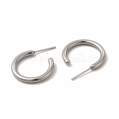 Серьги-гвоздики из нержавеющей стали 304 EJEW-C004-12A-P-1