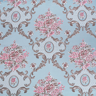 1 м полиэфирной ткани с цветочным узором AJEW-GA0008-38-1