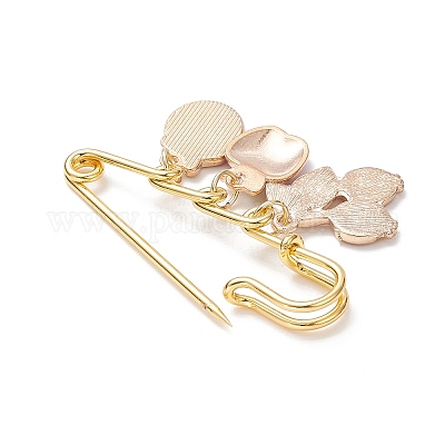 Wholesale Alloy Enamel Charm Safety Pin Brooches 