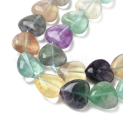Природных красочные флюорита бисер нитей G-B022-06C-01-1